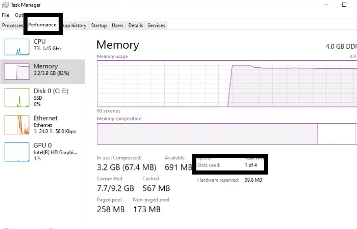 Checking RAM Slot of your laptop