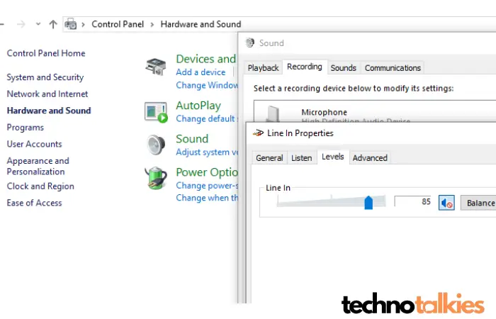 Ensure that the laptop's mic is not muted