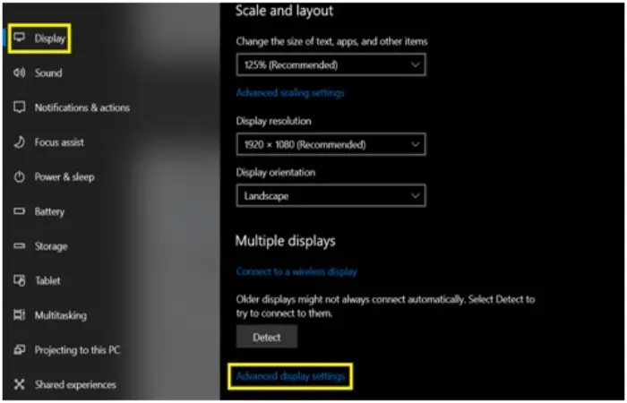fix the laptop screen flickering: Refresh Rate 1