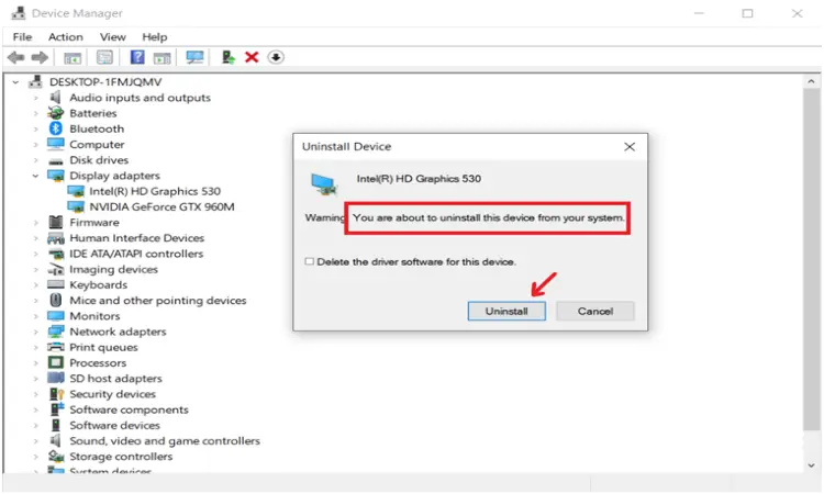 Laptop Screen Flickering: Uninstalling graphics driver easy way