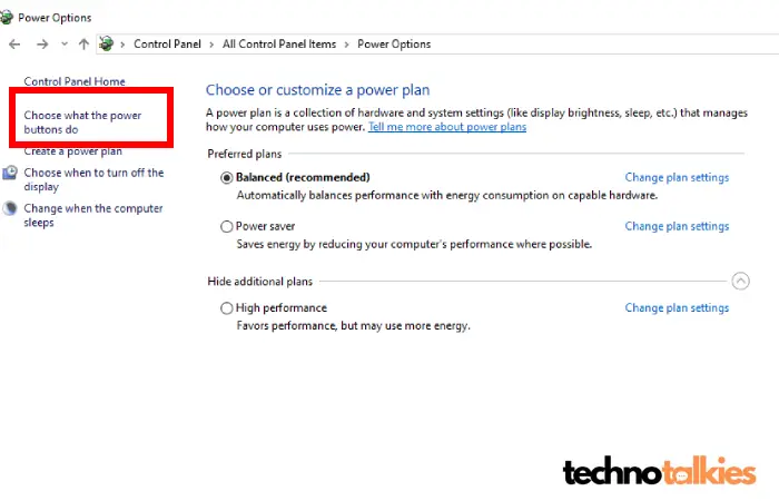 What Power Options Do