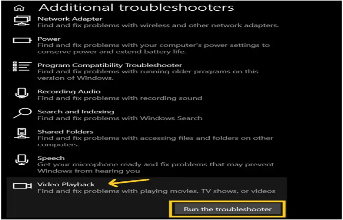 Windows built is troubleshooter 2