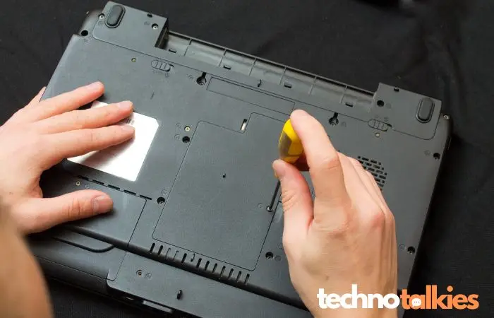 Open laptop Back Cover