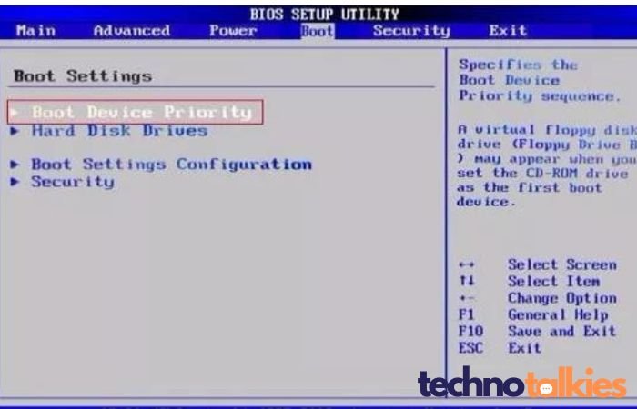Locate the Boot Menu to change boot order in Windows Laptop